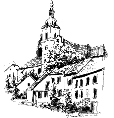St. Peter (Zeichnung von Pfarrer F. Flieger)